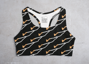 Black Pattern Style Women's All over print Sports Bra - Its Clover