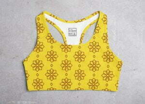 Yellow Thai Style Women's All over print Sports Bra its clover