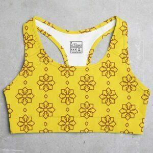 Yellow Thai Style Women's All over print Sports Bra its clover