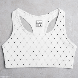 White Style Women's All over print Sports Bra - Its Clover
