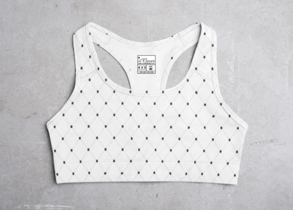 White Style Women's All over print Sports Bra - Its Clover