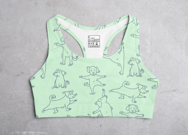 Yoga Doggie Style Women's All over print Sports Bra - Its Clover
