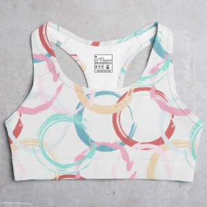Circle Style Women's All over print Sports Bra - Its Clover