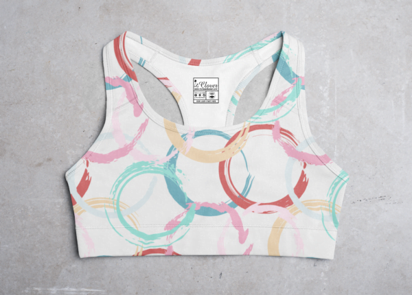 Circle Style Women's All over print Sports Bra - Its Clover