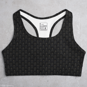 Black Style Women's All over print Sports Bra - Its Clover