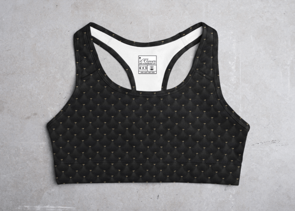 Black Style Women's All over print Sports Bra - Its Clover