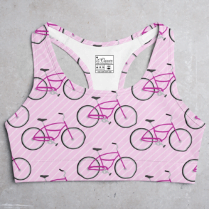 Cycling Style Women's All over print Sports Bra - Its Clover