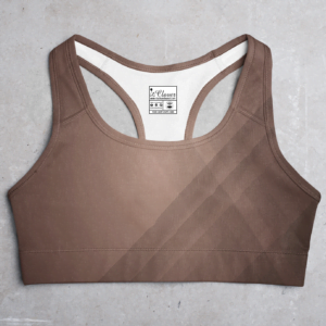 Brown Style Women's All over print Sports Bra - Its Clover
