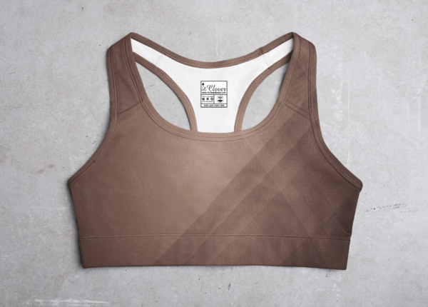 Brown Style Women's All over print Sports Bra - Its Clover