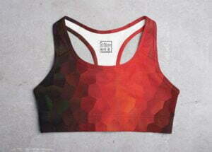 Red Cube Style Women's All over print Sports Bra its clover