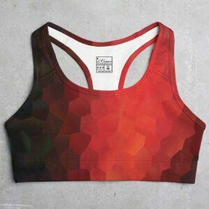 Red Cube Style Women's All over print Sports Bra its clover