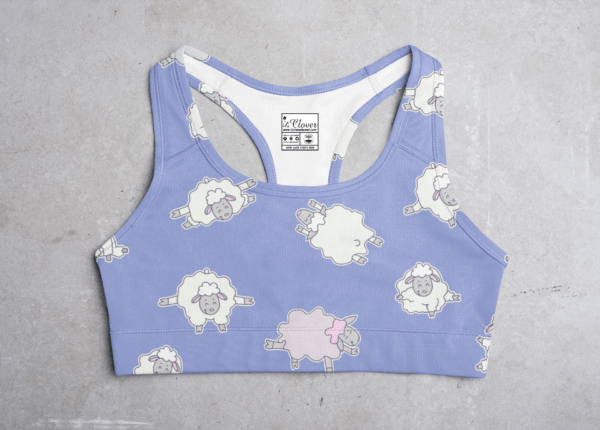 Lamb Style Women's All over print Sports Bra - Its Clover