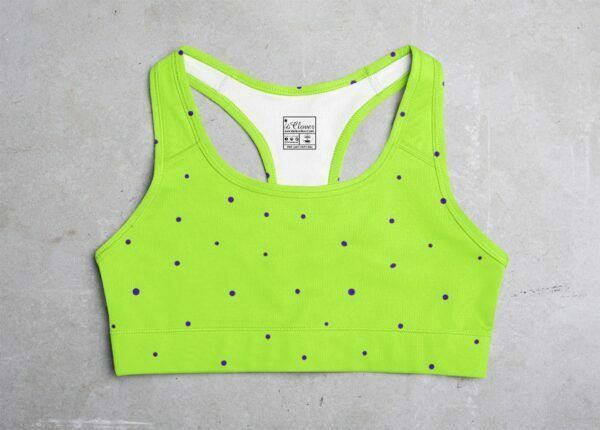 Neon Style Women's All over print Sports Bra its clover