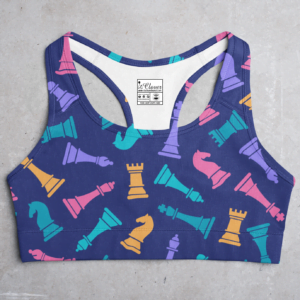 Chess Style Women's All over print Sports Bra - Its Clover