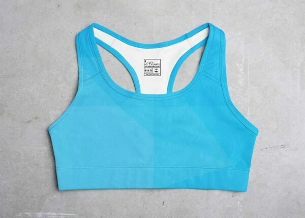 Sky Blue Style Women's All over print Sports Bra its clover
