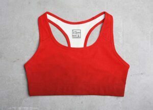 Bright Red Style Women's All over print Sports Bra its clover