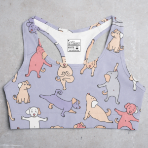 Yoga Doggie Women's All over print Sports Bra - Its Clover