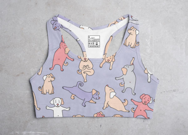 Yoga Doggie Women's All over print Sports Bra - Its Clover