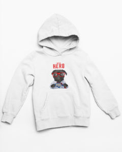 Super Hero Dog Hooded Sweatshirt with Kangaroo Pockets - Its Clover