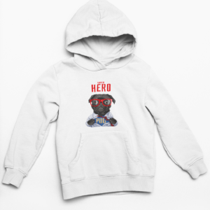Super Hero Dog Hooded Sweatshirt with Kangaroo Pockets - Its Clover