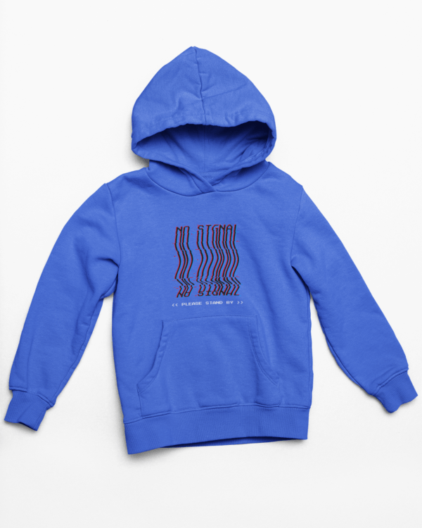 No Signal Hooded Sweatshirt with Kangaroo Pockets - Its Clover