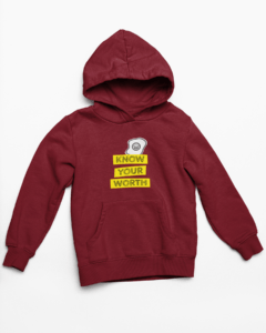 Your Worth Hooded Sweatshirt with Kangaroo Pockets - Its Clover