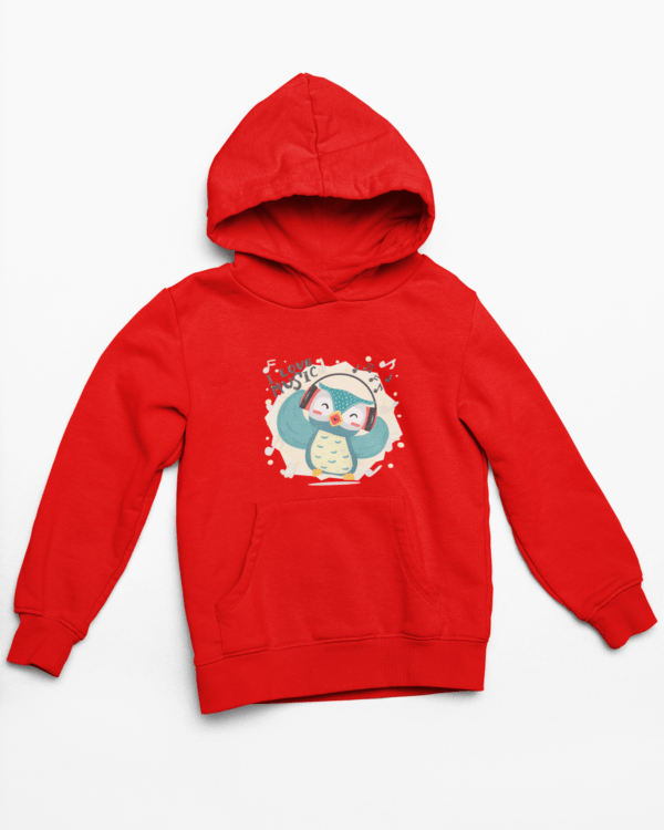 Love Music Hooded Sweatshirt with Kangaroo Pockets - Its Clover