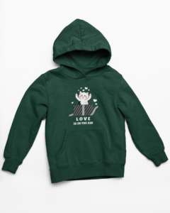 Love is in the air Hooded Sweatshirt with Kangaroo Pockets - Its Clover