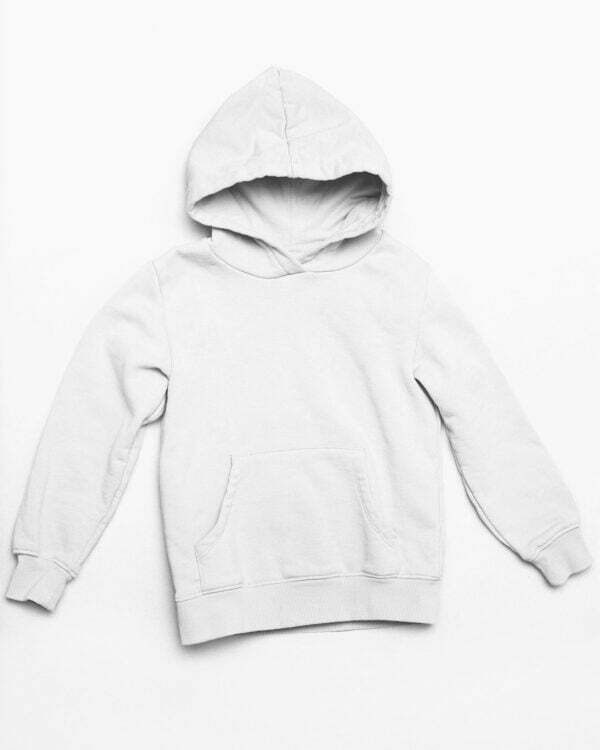 Plain White Women's Hooded Sweatshirt with Kangaroo Pockets its clover