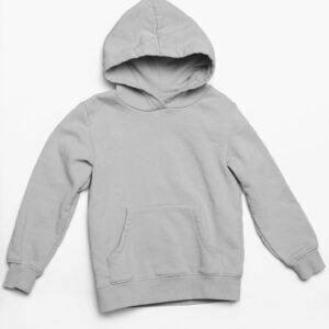 Plain Grey Melange Women's Hooded Sweatshirt with Kangaroo Pockets its clover