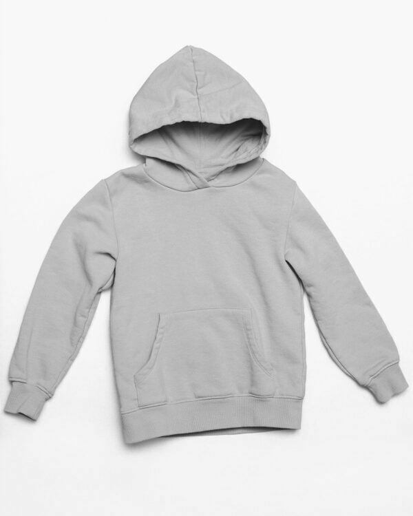 Plain Grey Melange Women's Hooded Sweatshirt with Kangaroo Pockets its clover