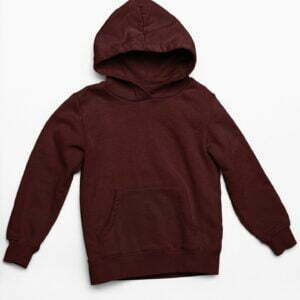 Plain Maroon Women's Hooded Sweatshirt with Kangaroo Pockets its clover