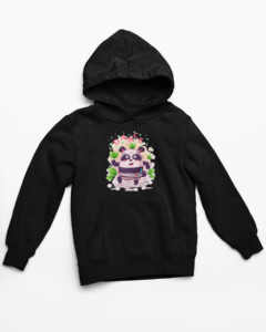 Panda Dance Hooded Sweatshirt with Kangaroo Pockets - Its Clover