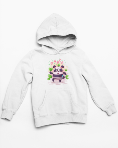 Panda Dance Hooded Sweatshirt with Kangaroo Pockets - Its Clover