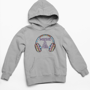 Music Hooded Sweatshirt with Kangaroo Pockets - Its Clover