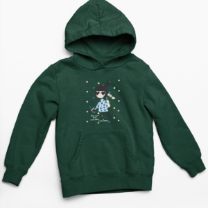 Girl power Hooded Sweatshirt with Kangaroo Pockets - Its Clover