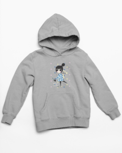 Girl power Hooded Sweatshirt with Kangaroo Pockets - Its Clover