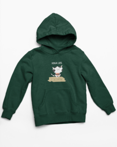 Yoga Lover Hooded Sweatshirt with Kangaroo Pockets - Its Clover