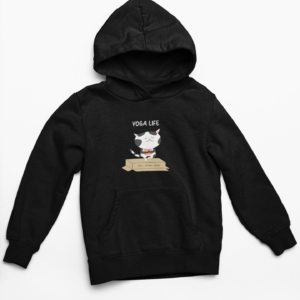 Yoga Lover Hooded Sweatshirt with Kangaroo Pockets - Its Clover