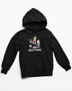 Bestie Hooded Sweatshirt with Kangaroo Pockets - Its Clover