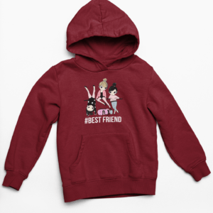 Bestie Hooded Sweatshirt with Kangaroo Pockets - Its Clover