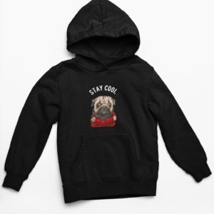 Stay Cool Dog Hooded Sweatshirt with Kangaroo Pockets - Its Clover