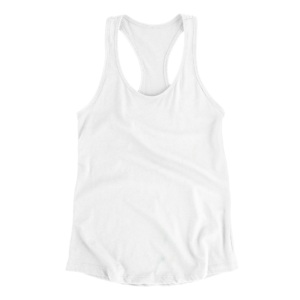 White Solid Women's Tank Top