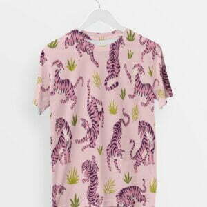 Tiger Style Men's Round Neck All over print T-shirt its clover