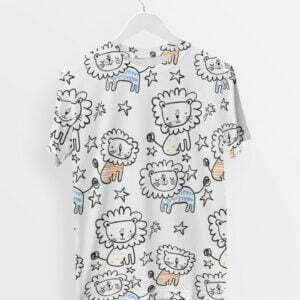 Lion Style Men's Round Neck All over print T-shirt ITS CLOVER