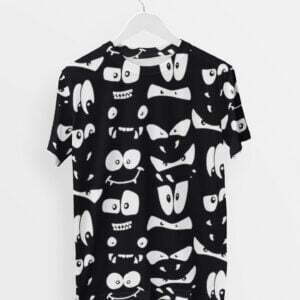 Ghost Faces Men's Round Neck All over print T-shirt its clover