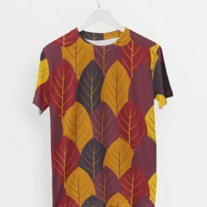 Leaf Style Men's Round Neck All over print T-shirt its clover