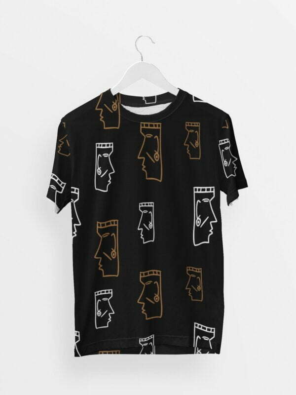 Ethnic Style Men's Round Neck All over print T-shirt its clover
