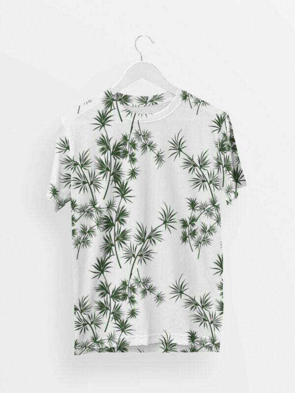 Leaf Style Men's Round Neck All over print T-shirt its clover