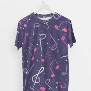 Music Life Style Men's Round Neck All over print T-shirt its clover